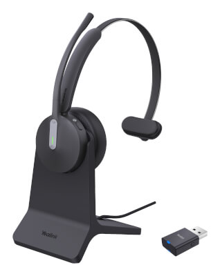 [YL-WH64HTS] Casque sans fils monaural WH64 UC&Teams + support