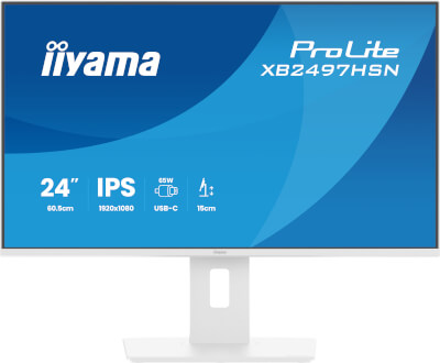 [II-XB2497HSN-W1] Moniteur IPS 24” avec dock USB-C blanc LAN