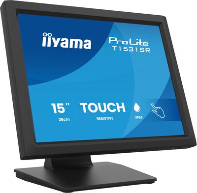 [IIT1531SRB2S] Ecran IIYAMA 15" Noir Tactile Resistive dalle VA 1024x768 4:3 350cd/m² 18ms Haut-parleurs VGA HDMI Displayport USB Mini jack paysage installation a plat